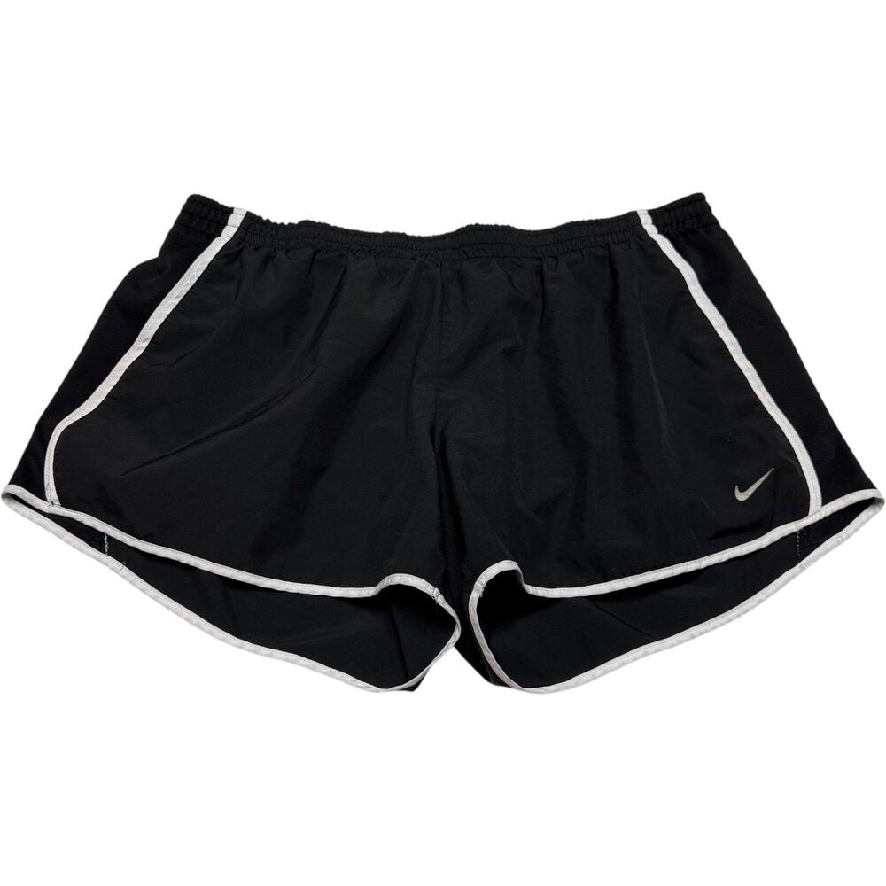 Nike Dri-Fit Lined Running Shorts Black White XL